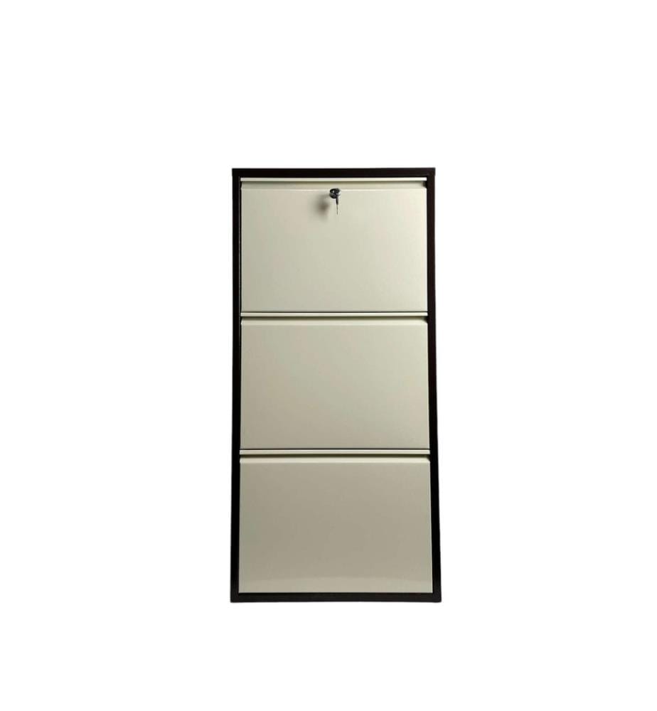 Armoire à chaussures, marron, crème, 100 % tôle