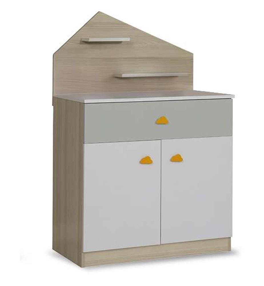 Commode, vert, 100 % panneau de particules mélaminé