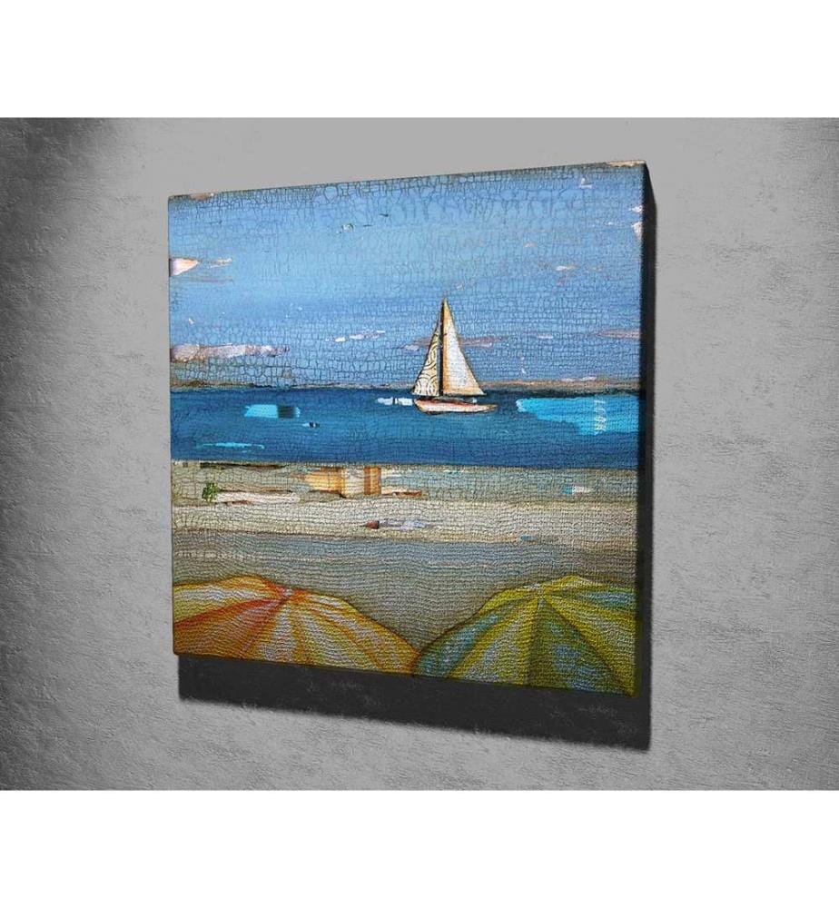 Peinture décorative sur toile, multicolore, 100 % TOILE, cadre : 100 % BOIS