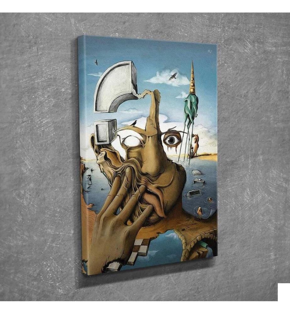 Peinture décorative sur toile, multicolore, 100 % TOILE, cadre : 100 % BOIS