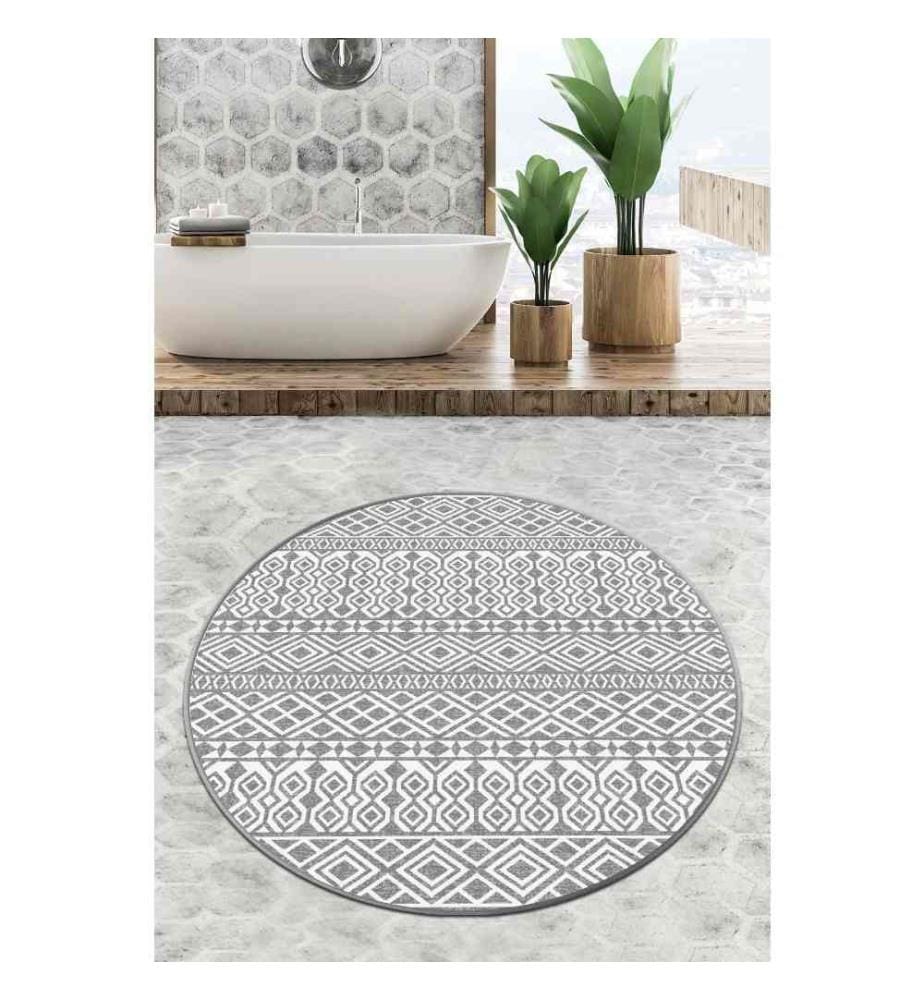 Tapis de bain, multicolore, polyester, 10 mm de hauteur de poils
