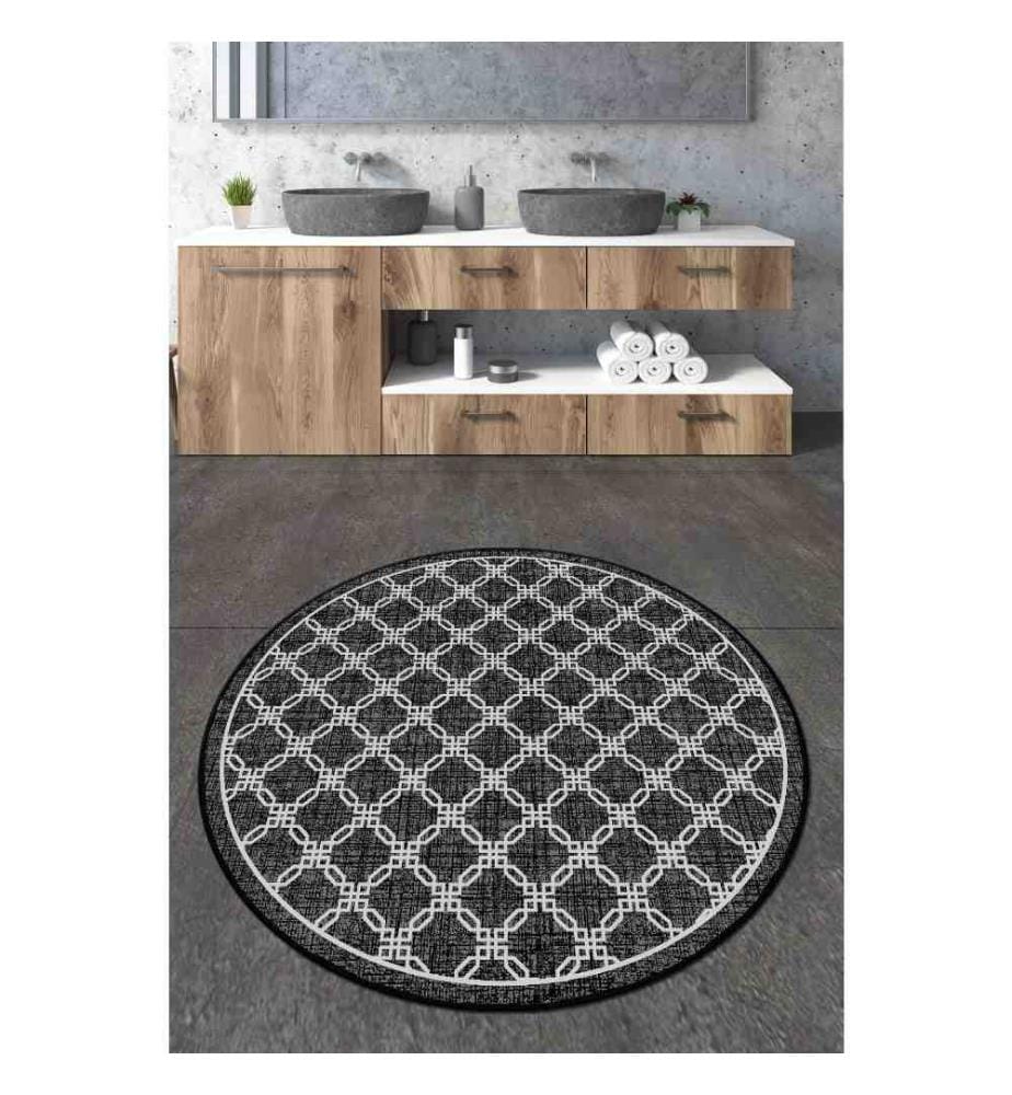 Tapis de bain, multicolore, polyester, 10 mm de hauteur de poils
