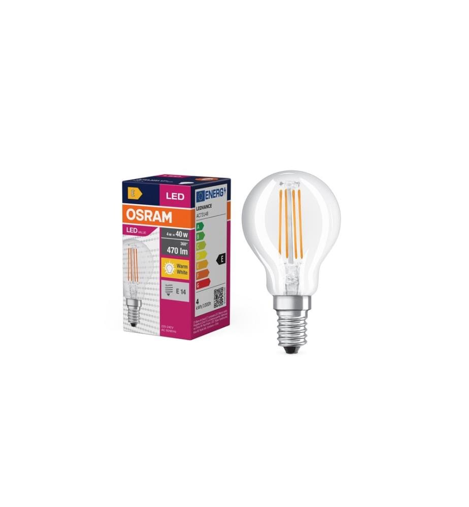 OSRAM - Lampe LED VALUE CLASSIC P 4W, E14, Blanc chaud (WW)