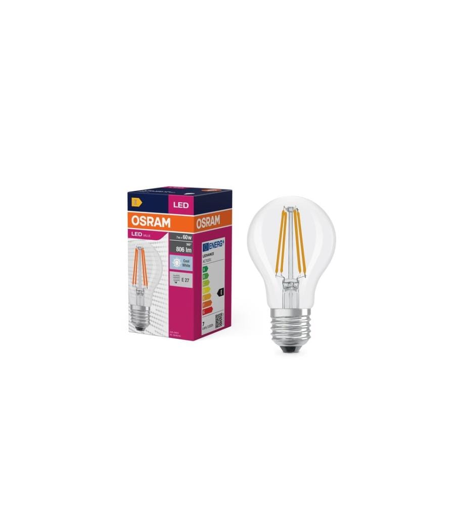 OSRAM - Lampe LED VALUE CLASSIC A 6.5W, E27, Blanc neutre (NW)