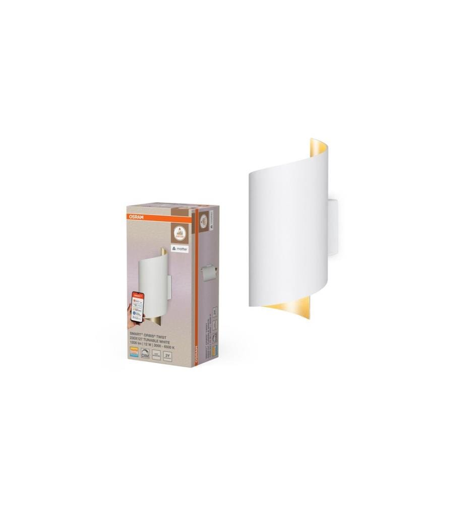 OSRAM - Lampe murale SMART+ Matter Wall Twist Blanc 200 x 112 mm, TW
