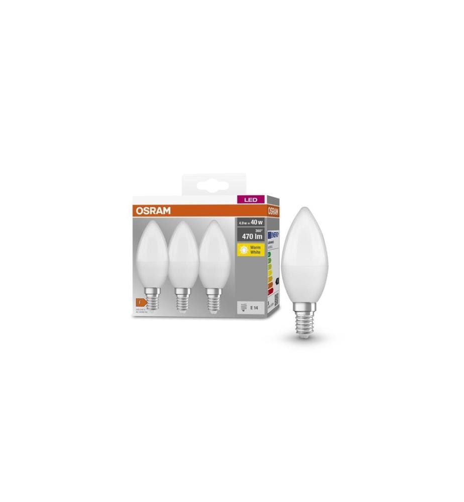 OSRAM - Lampe LED BASE CLASSIC B 5W, E14, Blanc chaud (WW)