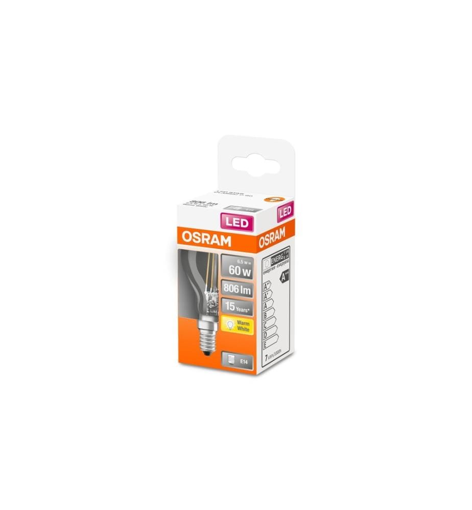 OSRAM - Lampe Star Filament, 6.5W, E14 Blanc chaud (WW)