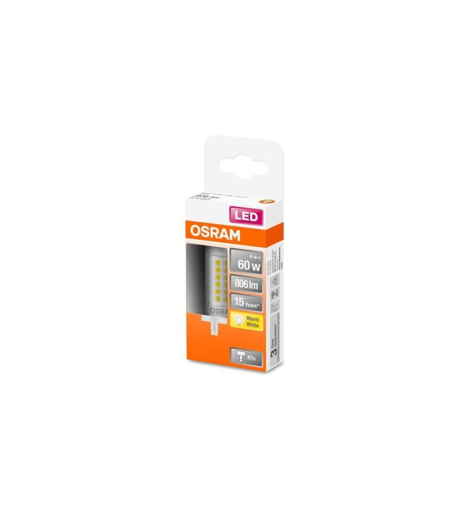OSRAM - Lampe Star Slim Line 78, 6W, R7 s Blanc chaud (WW)