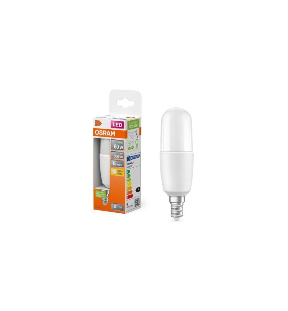 OSRAM - Lampe Star CL Stick, 8W, E14 Blanc chaud (WW)