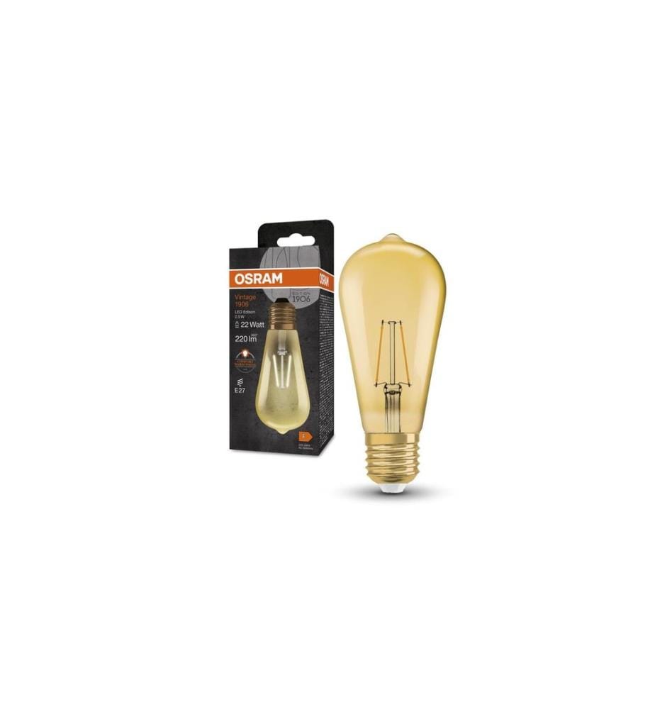 OSRAM - Vintage 1906 LED EDISON 2.8W, E27, Blanc chaud (WW)