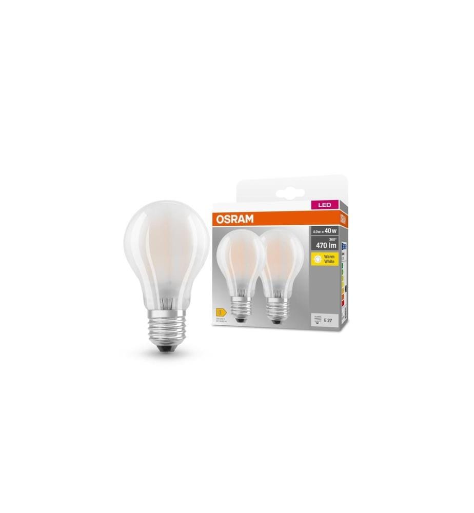 OSRAM - Lampe LED BASE CLASSIC A 4W, E27, Blanc chaud (WW)