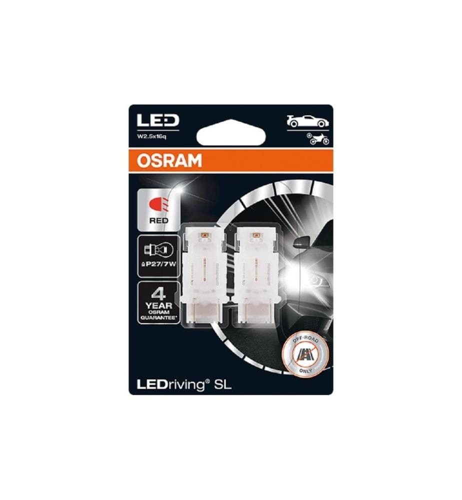 OSRAM - Témoins lumineux LEDrivind SL P27/7W W2.5x16q Rouge Moto/Voiture de tourisme