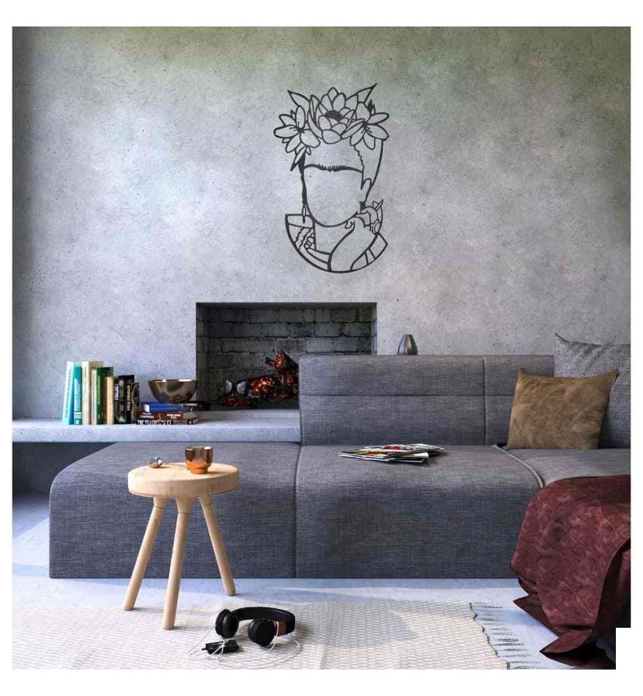 Accessoire mural décoratif en métal, noir, métal