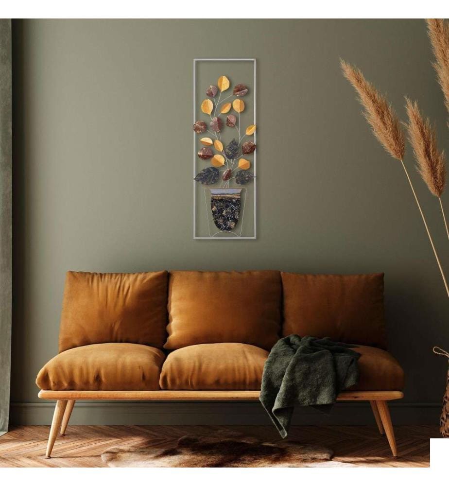Accessoire mural décoratif en métal, Multicolore, Métal