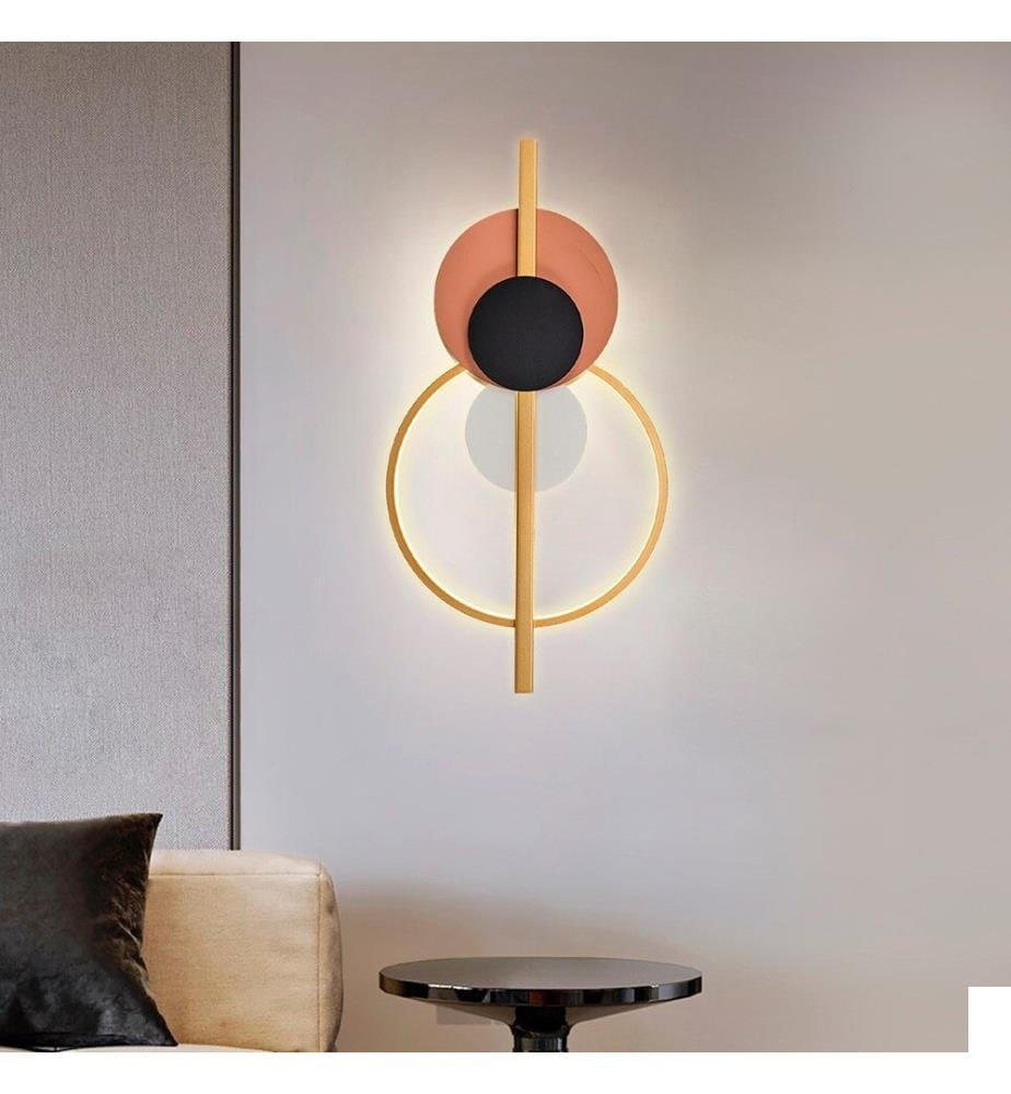 Lampe murale, multicolore, corps en métal