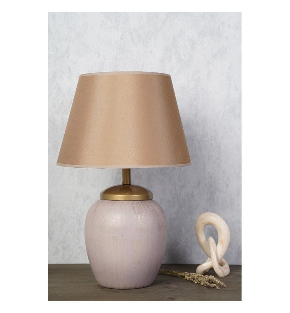 Lampe de table, Powder, Gold, corps en métal, capuchon en tissu