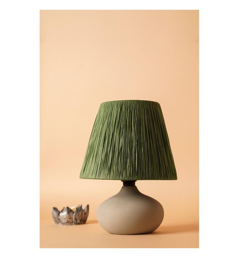Lampe de table, Beige, Ceramic Body, Rope Cap