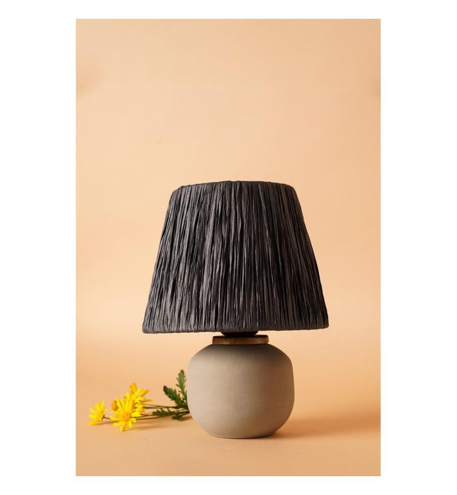 Lampe de table, Beige, Ceramic Body, Rope Cap