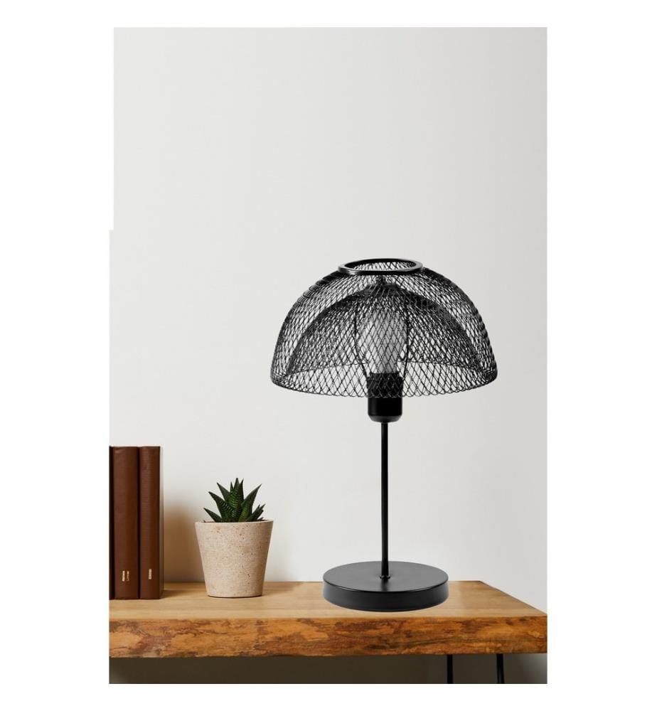 Lampe de table, noire, corps en métal