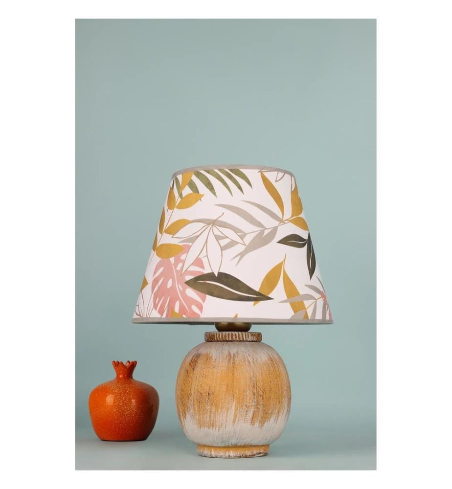 Lampe de table, corps en céramique, orange