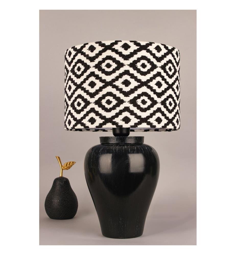 Lampe de table, corps en céramique, multicolore
