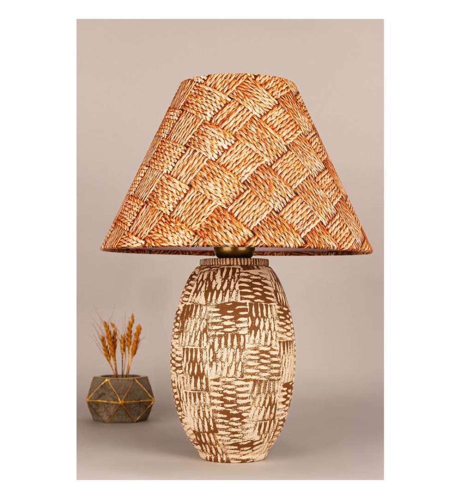 Lampe de table, corps en céramique, multicolore