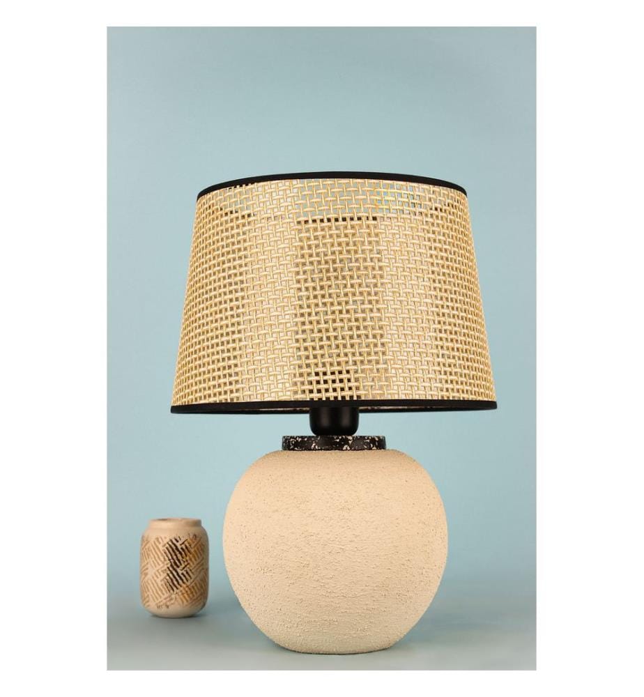 Lampe de table, corps en céramique, multicolore
