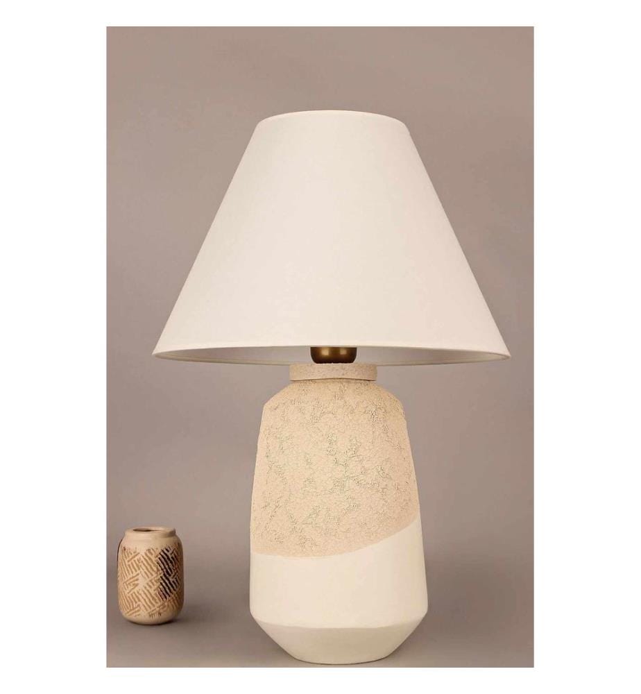 Lampe de table, corps en céramique, multicolore