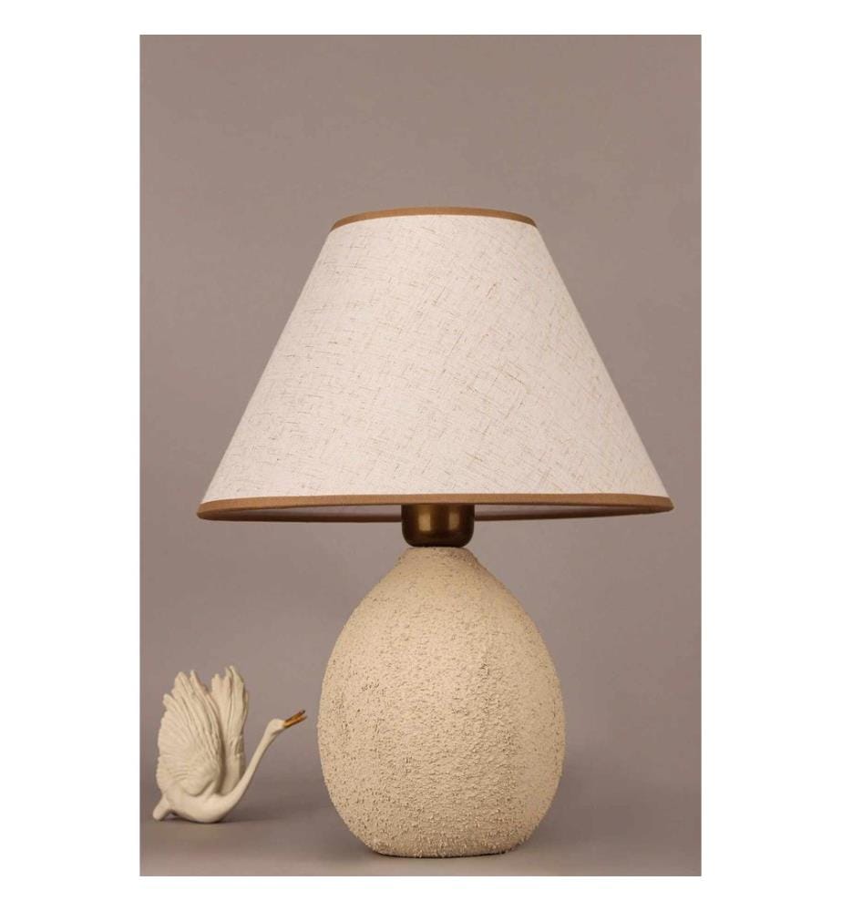 Lampe de table, corps en céramique, crème