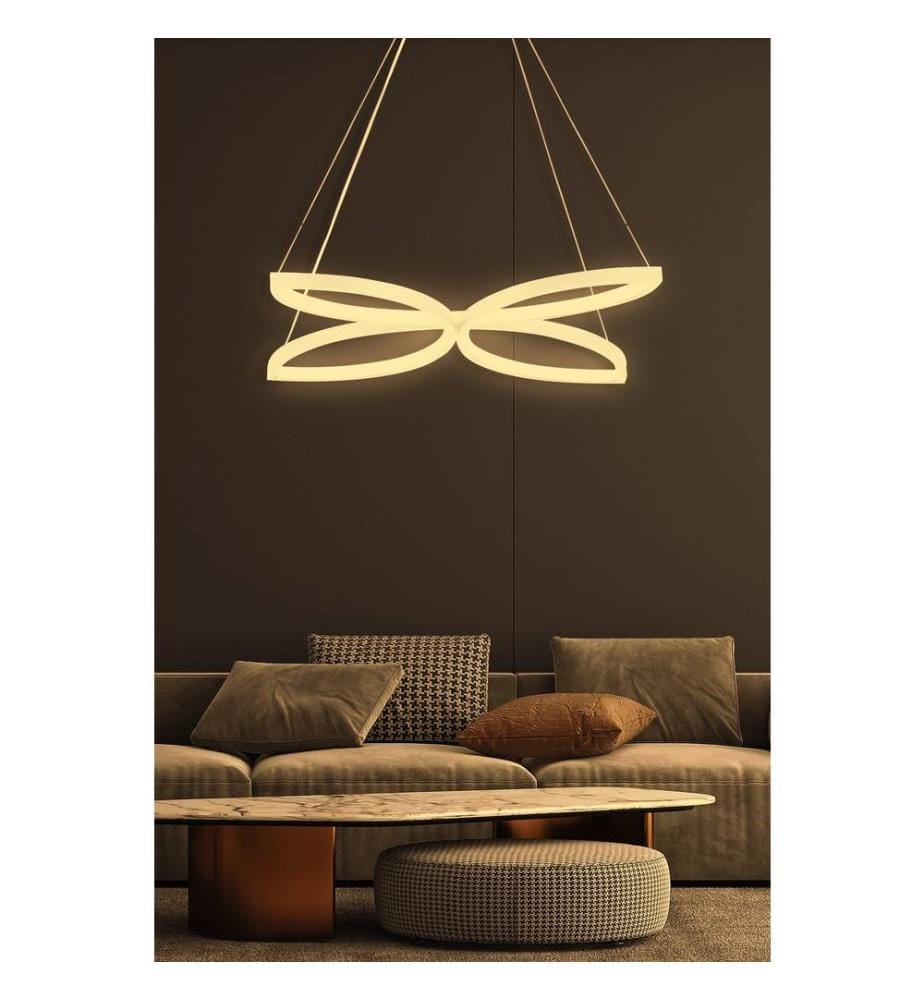 Lustre, blanc, corps en aluminium