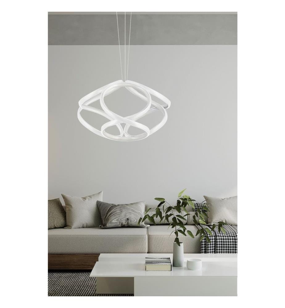 Lustre, blanc, corps en aluminium