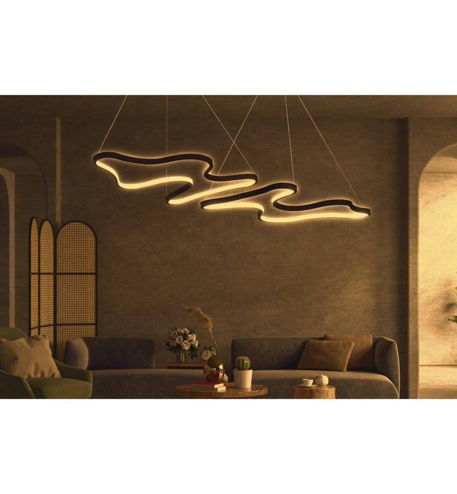 Lustre, noir, corps en aluminium