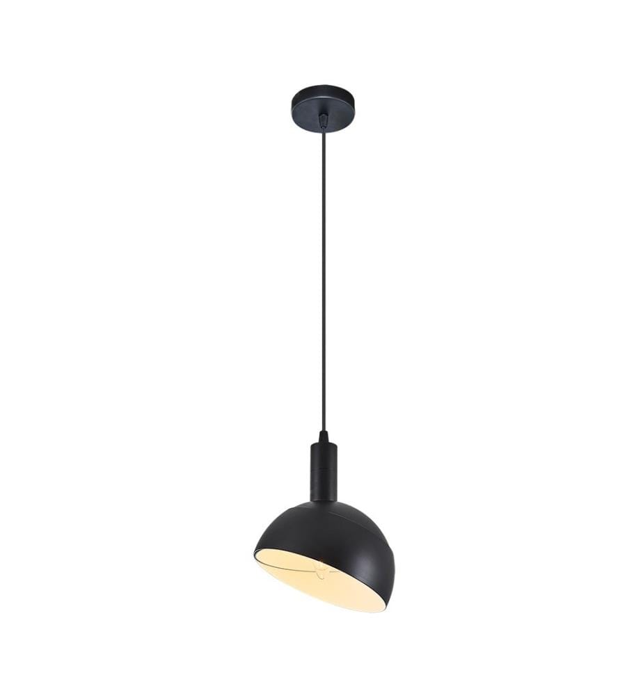 Lustre, noir, corps en métal, capuchon en acrylique