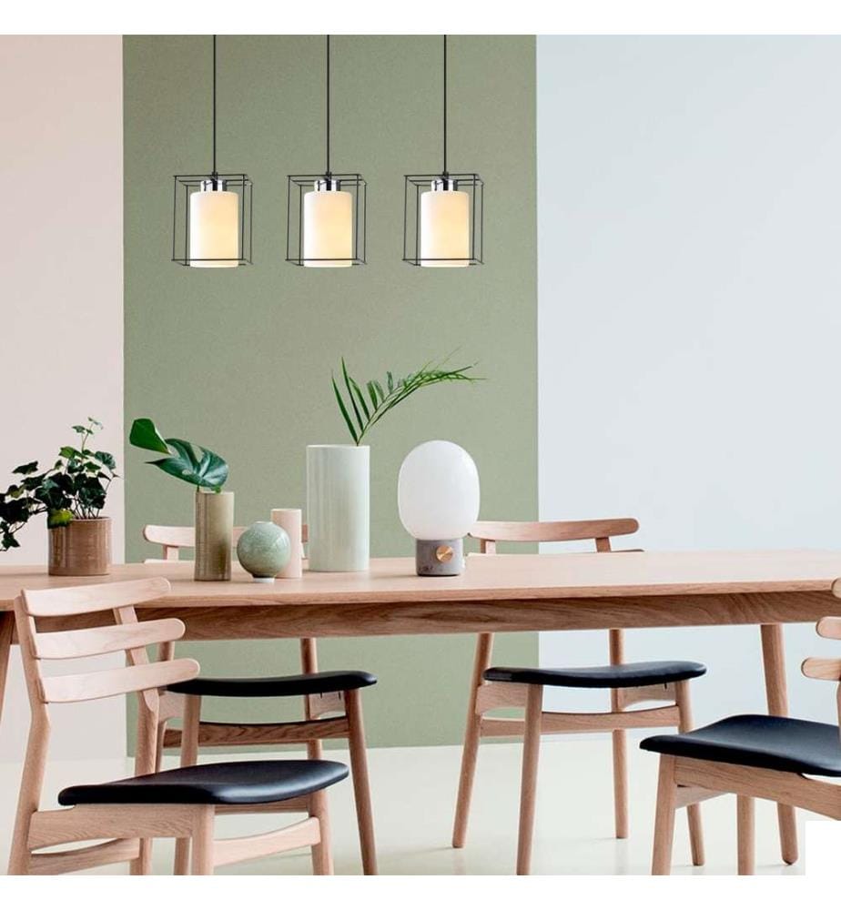 Lustre, noir, corps en fer