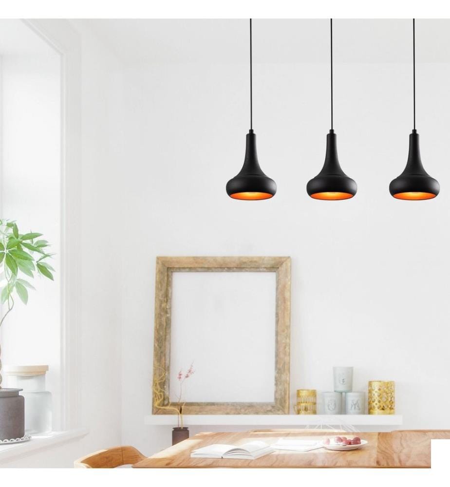 Lustre, noir, corps en fer