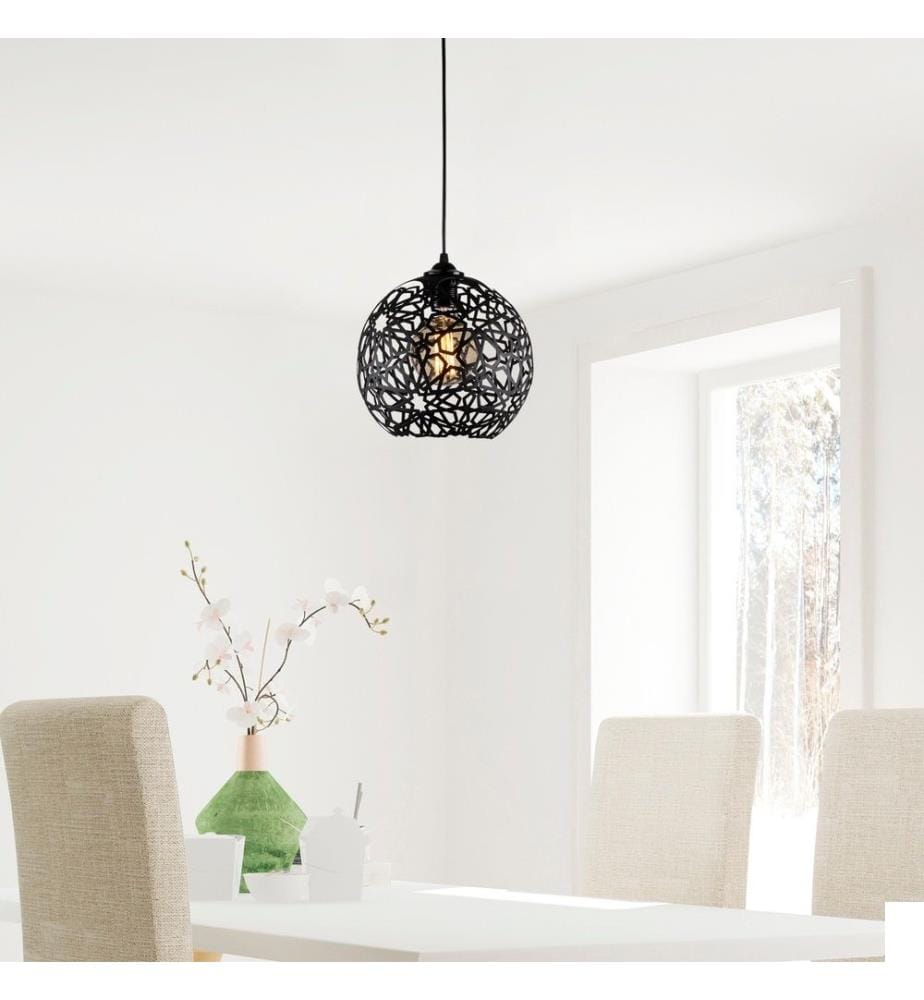 Lustre, noir, corps en fer