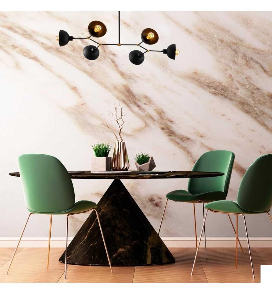 Lustre, noir, corps en fer