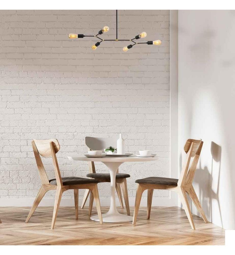 Lustre, noir, corps en métal