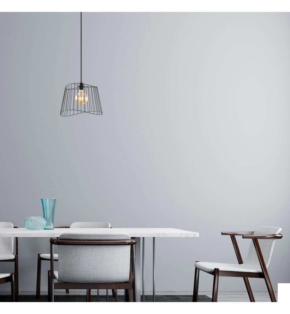 Lustre, noir, corps en métal