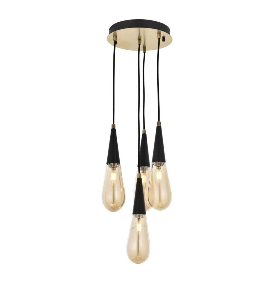 Lustre, Antiquation, Corps en métal, Chapeau en verre