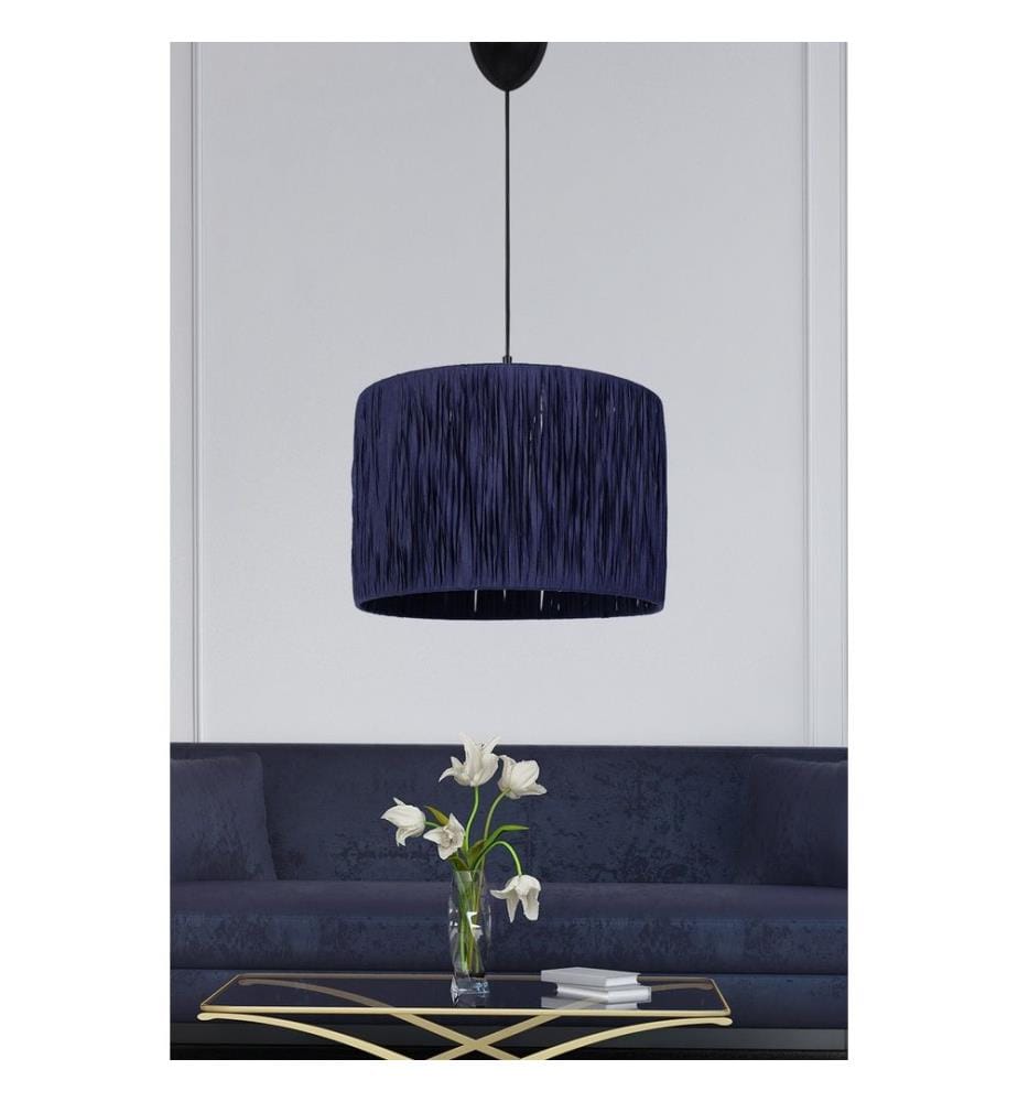Chandelier, bleu marine, corps en plastique, capuchon en coton