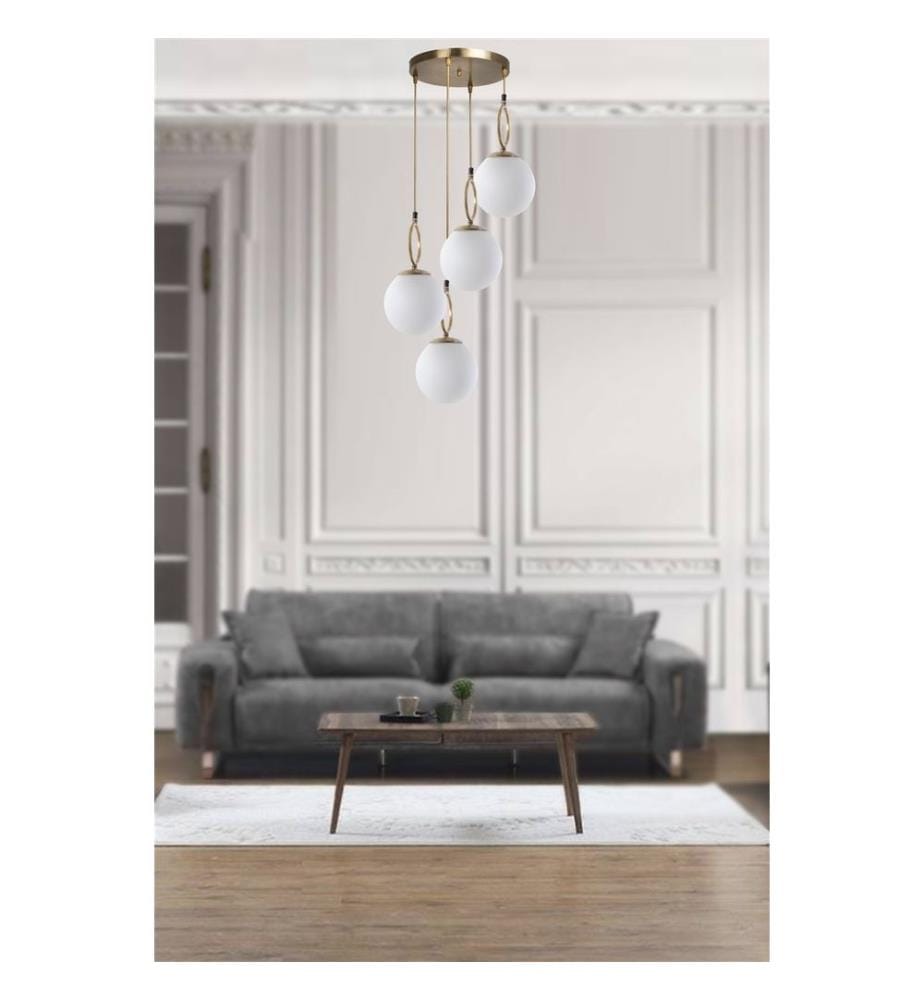 Lustre, blanc, métal
