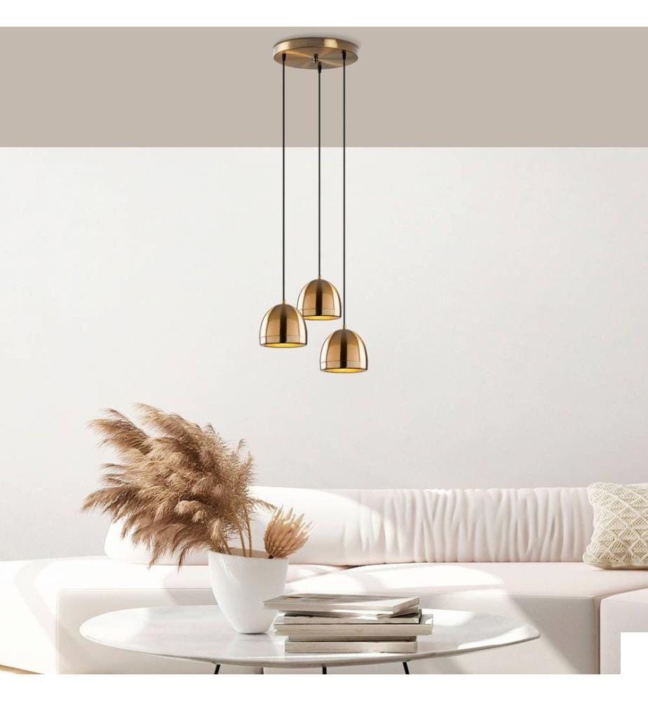 Chandelier, Vintage, Metal Body, Metal Cap
