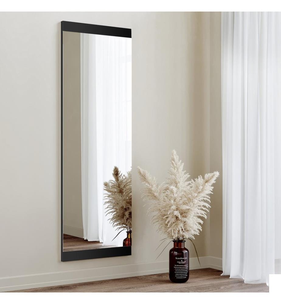 Noir, Miroir Mural, 40X120X2,2 cm, MDF