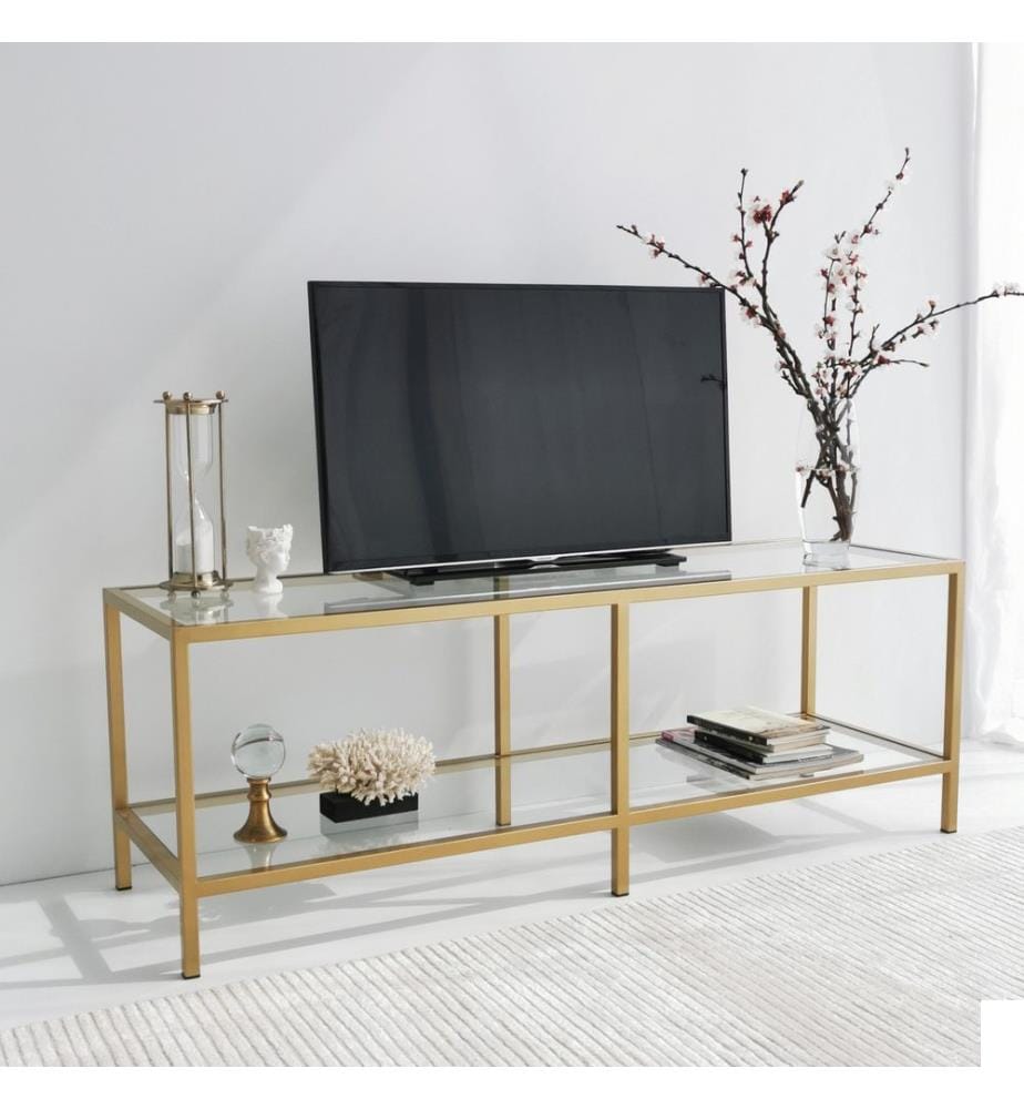 Or, Armoires De Télévision, 45X130X40 cm, Verre À 100%.