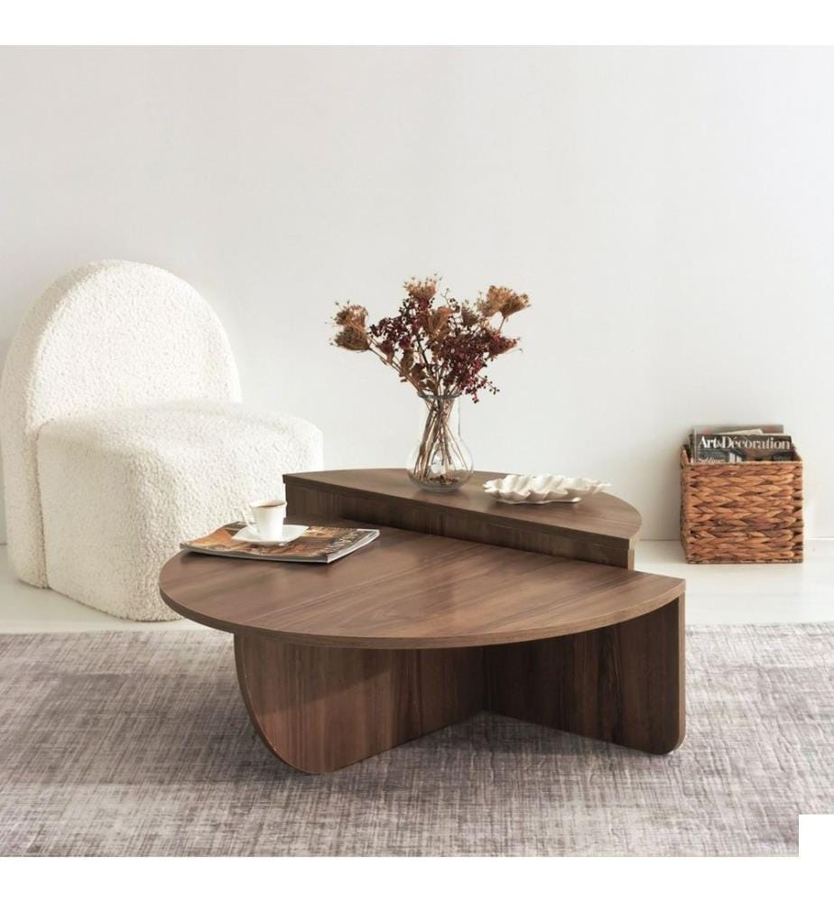 Couleur Noix, Tables Basses, 30X90X60 cm, Plaque De Particules Enrobée De Mélamine