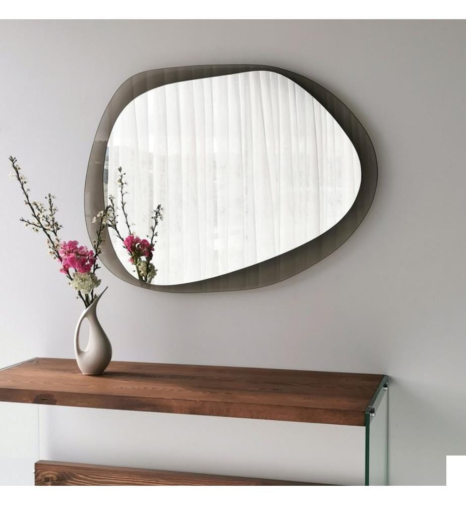 Bronze, Miroir Mural, 55X75X2 cm, Verre À 100%, 2 cm