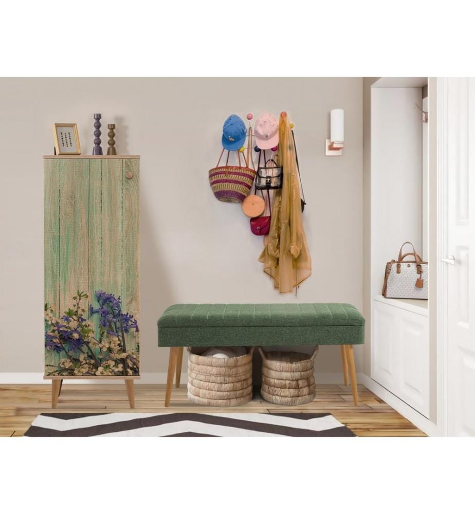Ensemble de meubles de couloir, Sonomo, Vert, Panneau de particules mélaminé