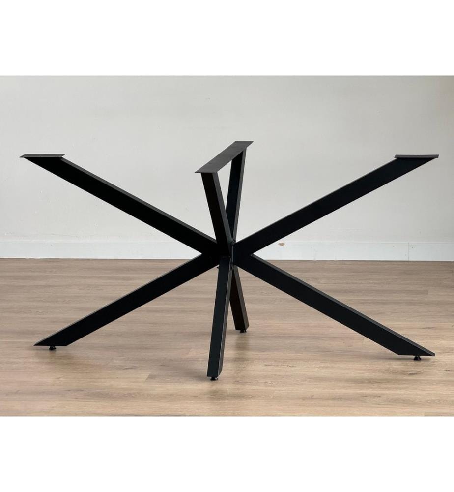 Pieds de table en métal, noir, 100 % métal