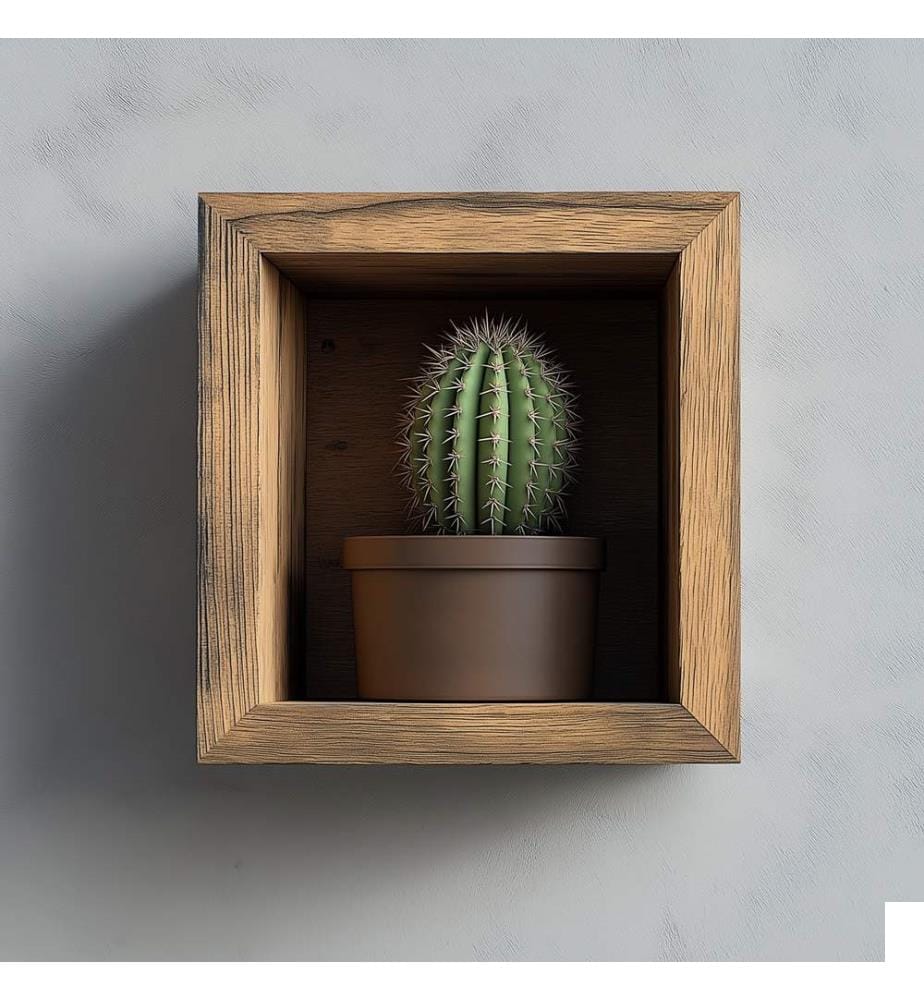 Étagère murale décorative en bois, noir, 100 % bois massif